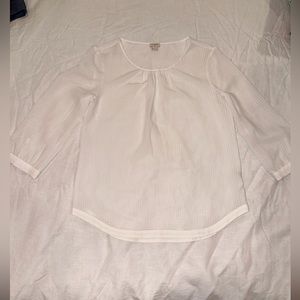 J. Crew Blouse. White, gingham pattern.